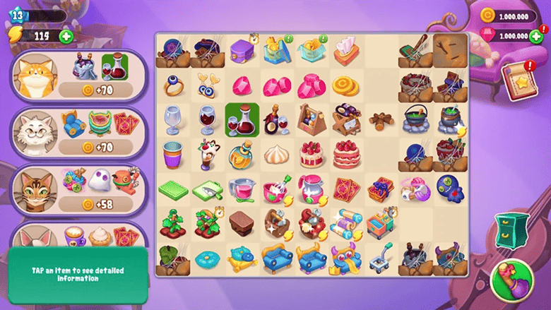 Gameplay de fusión de objetos